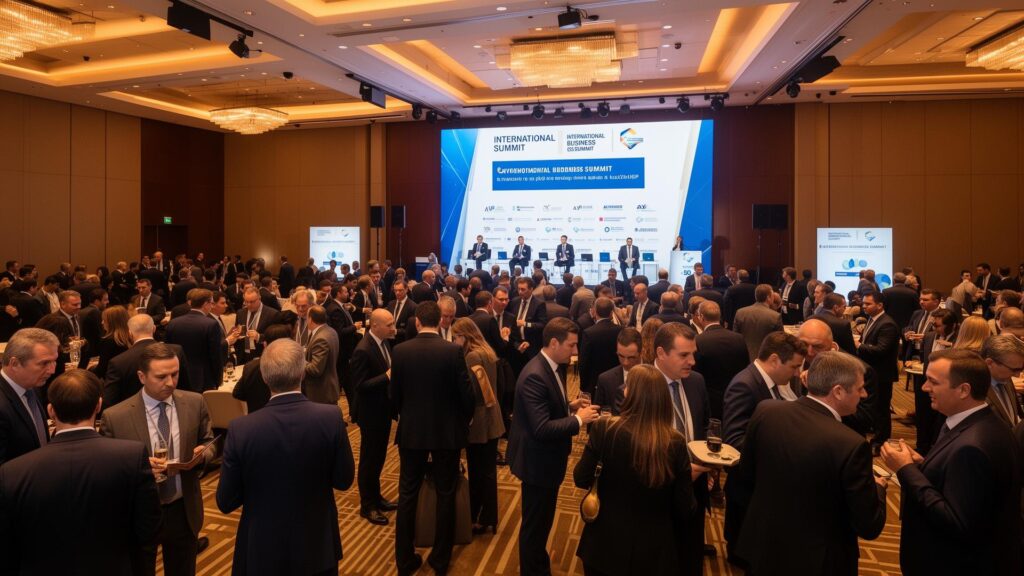 Plenária e evento corporativo organizado com apoio em turismo corporativo para empresas.